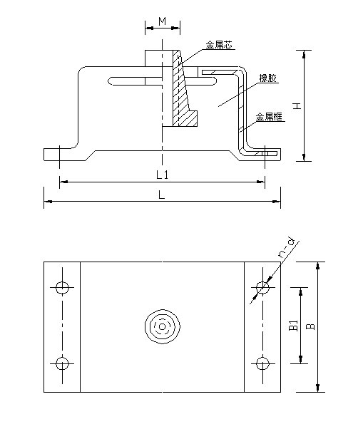 BE型橡胶隔振器